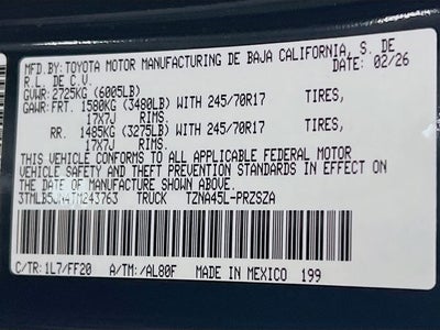 2026 Toyota Tacoma SR5