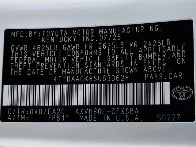 2025 Toyota Camry SE