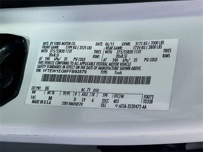 2015 Ford F-150 Platinum