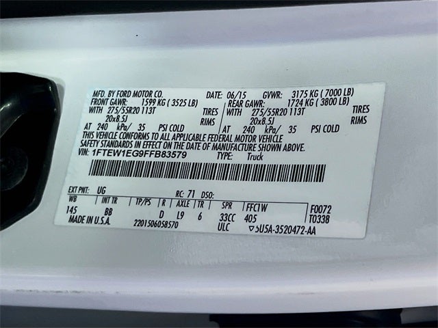 2015 Ford F-150 Platinum