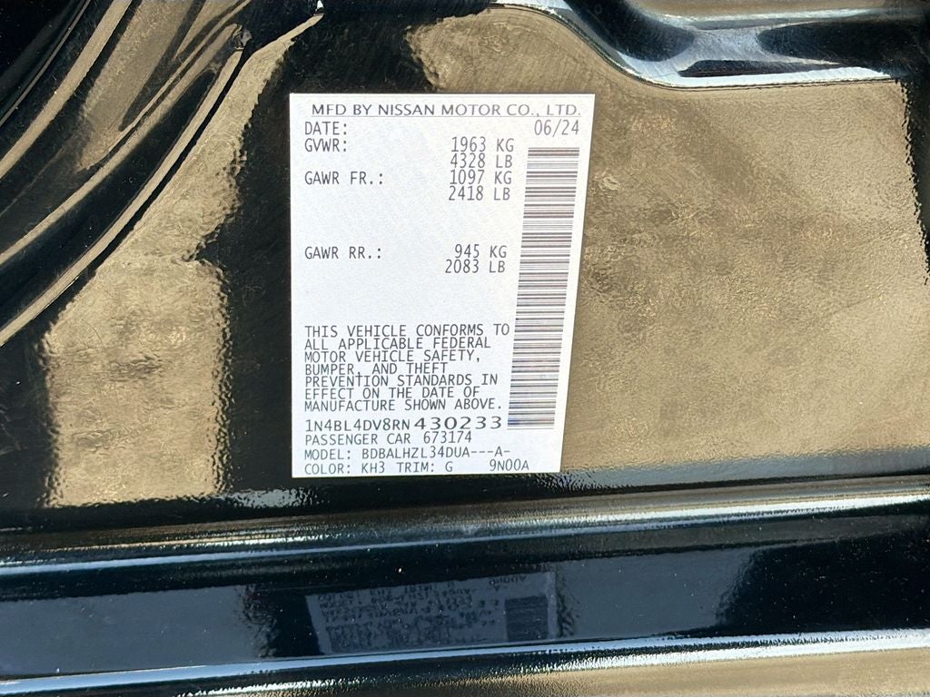 2024 Nissan Altima 2.5 SV