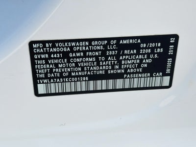 2019 Volkswagen Passat 2.0T Wolfsburg Edition
