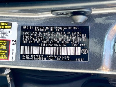 2019 Toyota Camry SE