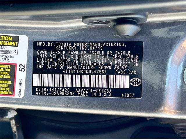 2019 Toyota Camry SE