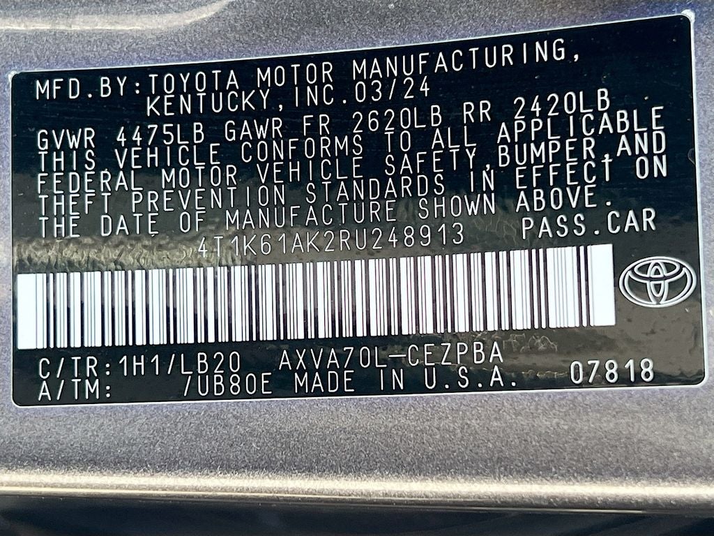 2024 Toyota Camry XSE