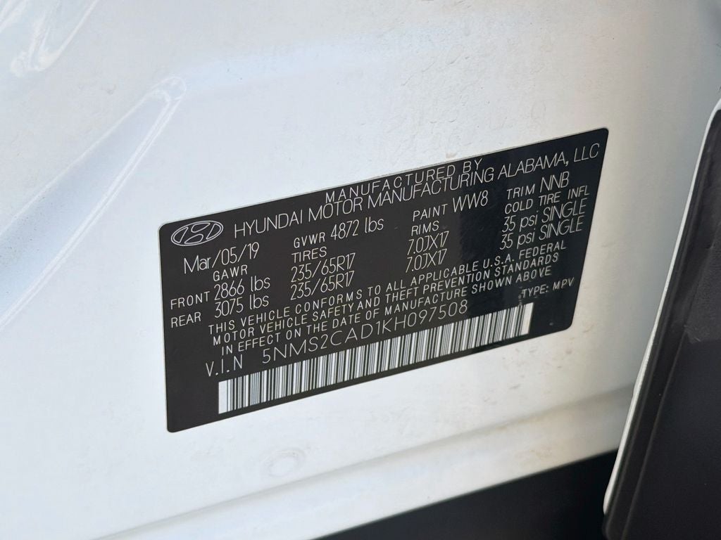 2019 Hyundai SANTA FE SE