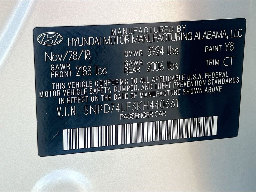 2019 Hyundai ELANTRA SE