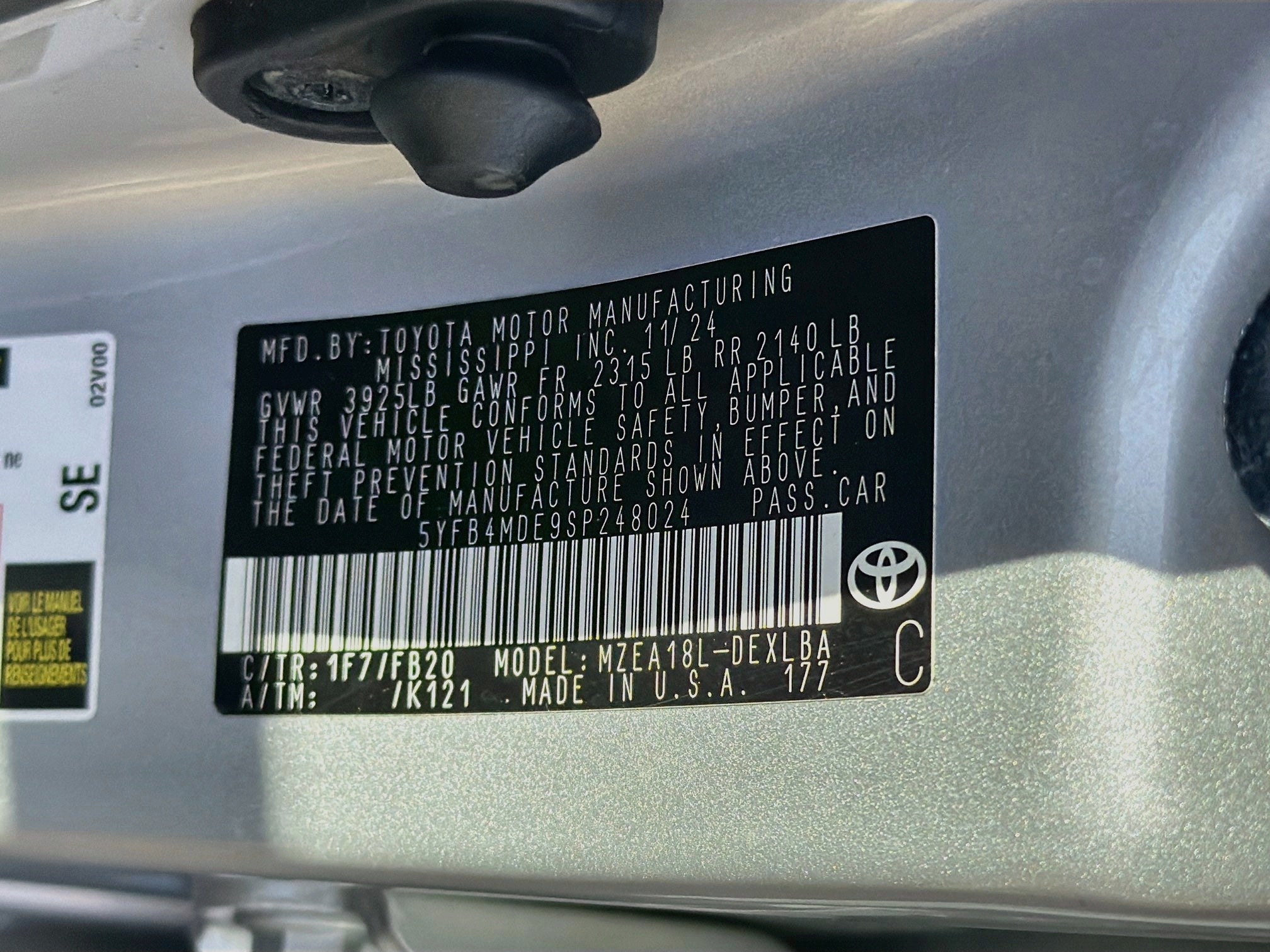2025 Toyota Corolla LE
