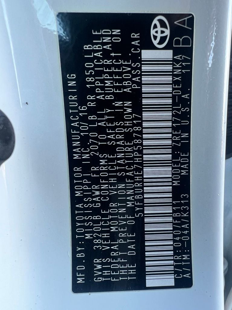 2017 Toyota Corolla LE