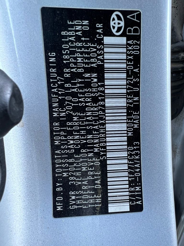 2018 Toyota Corolla SE