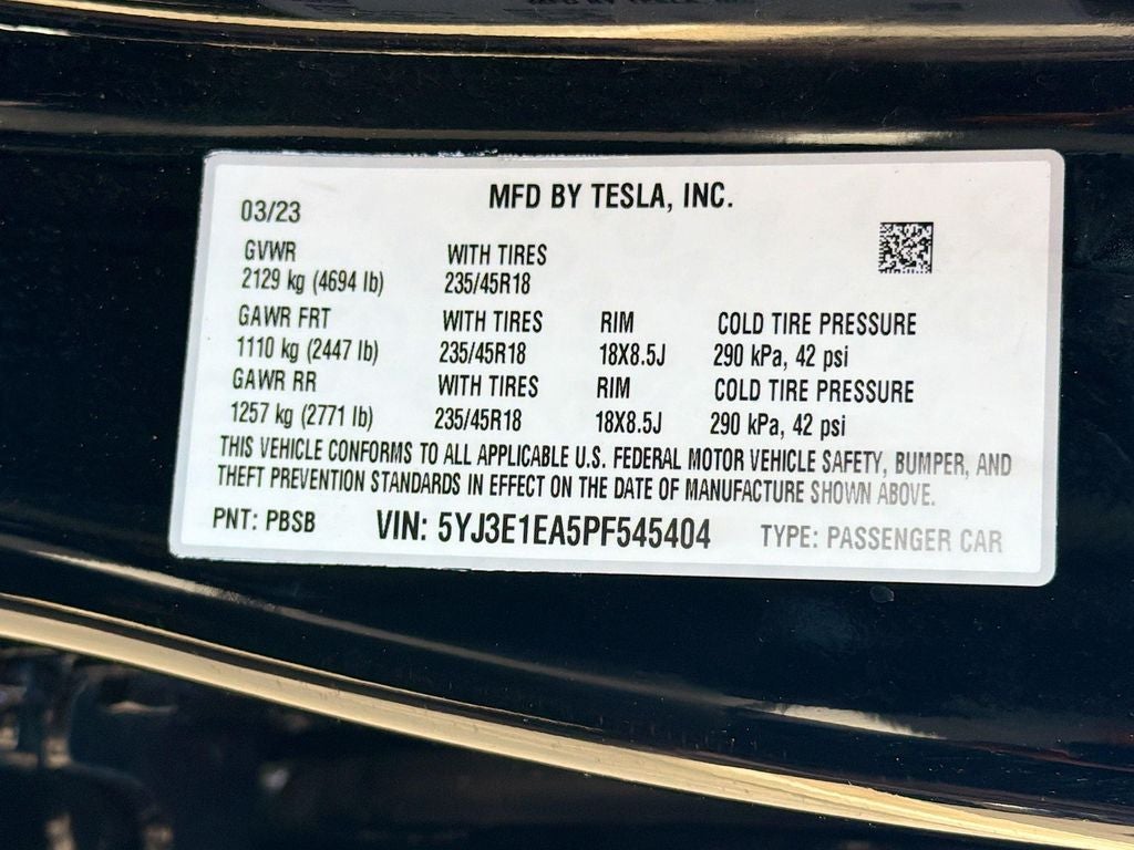 2023 Tesla Model 3 Base