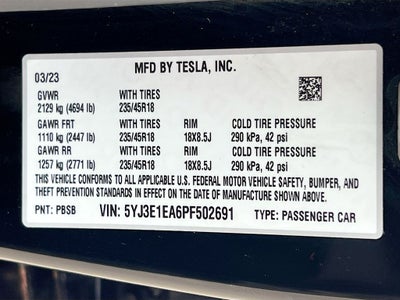 2023 Tesla Model 3 Base