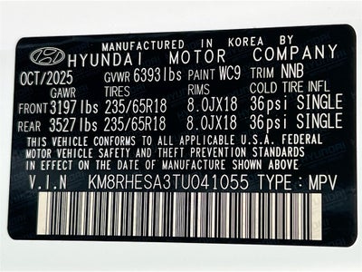 2026 Hyundai PALISADE HYBRID SEL Premium 7P