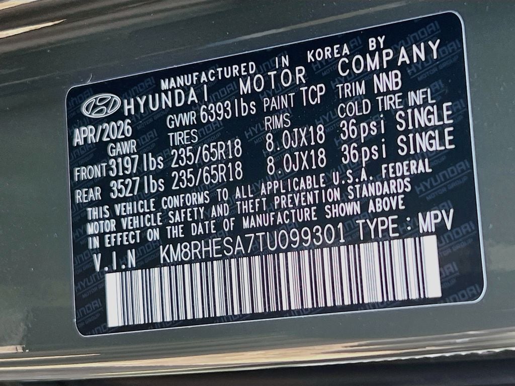 2026 Hyundai PALISADE HYBRID SEL Premium 7P