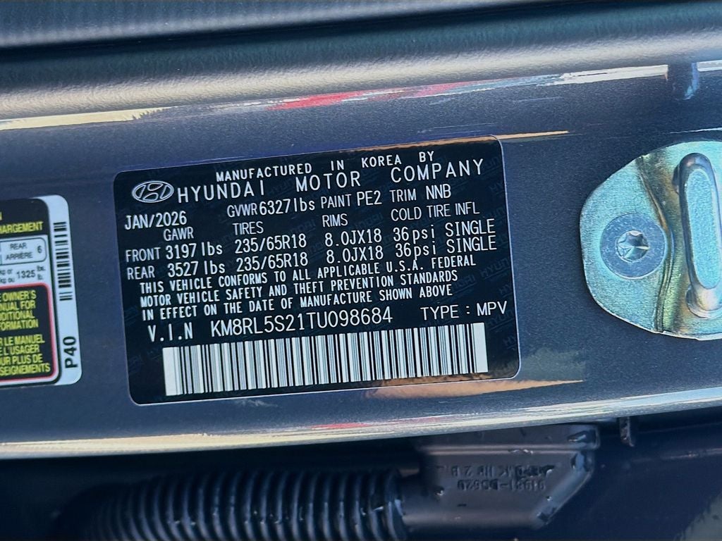 2026 Hyundai PALISADE SEL 8P