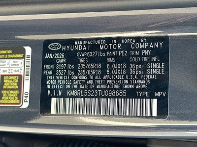 2026 Hyundai PALISADE SEL 8P