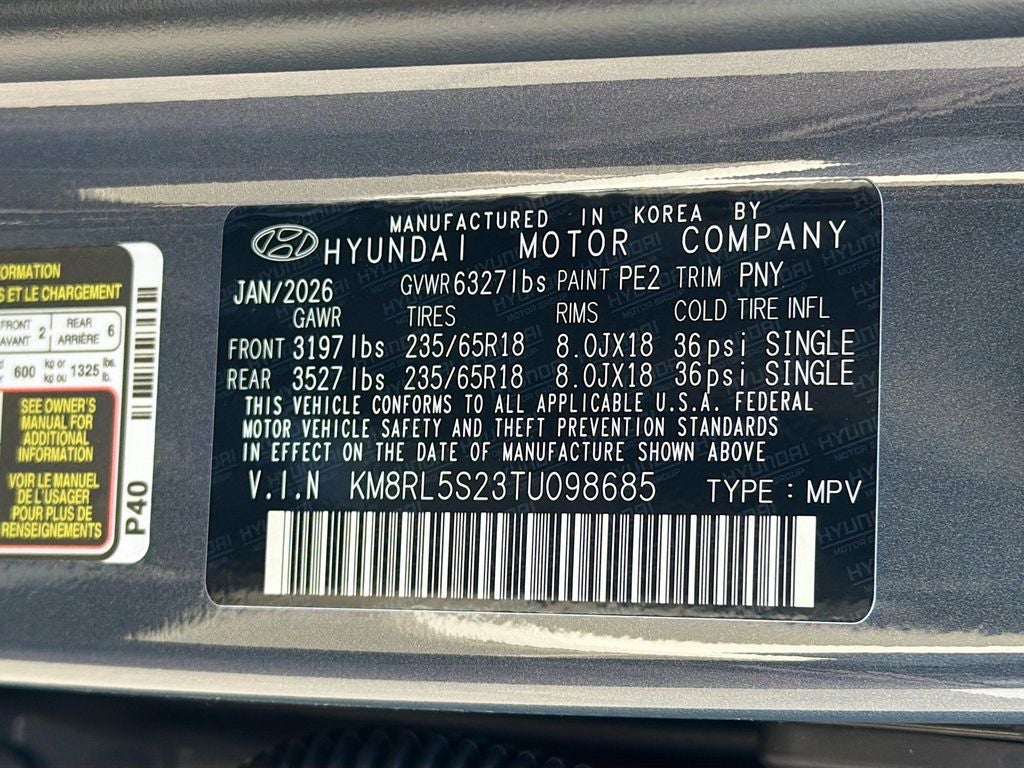 2026 Hyundai PALISADE SEL 8P