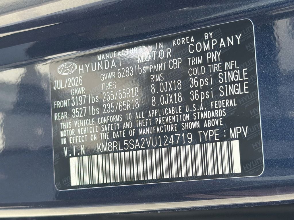 2027 Hyundai PALISADE HYBRID Blue SEL 7P