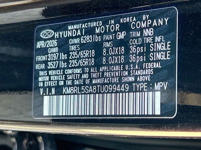 2026 Hyundai PALISADE HYBRID Blue SEL 7P