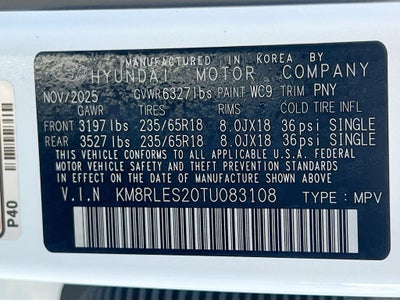 2026 Hyundai PALISADE SEL 7 Passenger