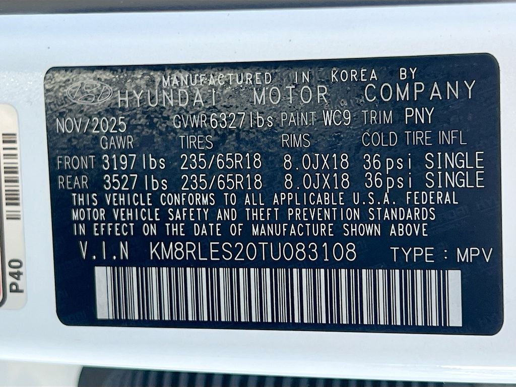 2026 Hyundai PALISADE SEL 7 Passenger