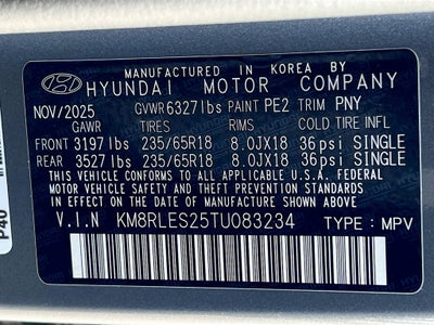 2026 Hyundai PALISADE SEL 7 Passenger