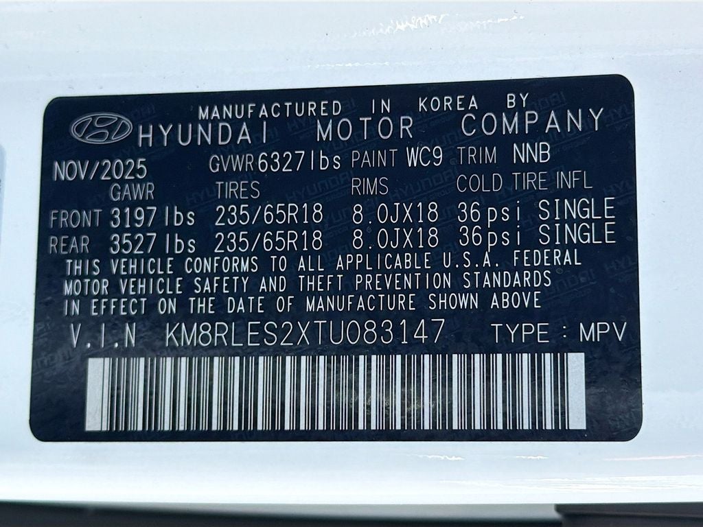 2026 Hyundai PALISADE SEL 8P