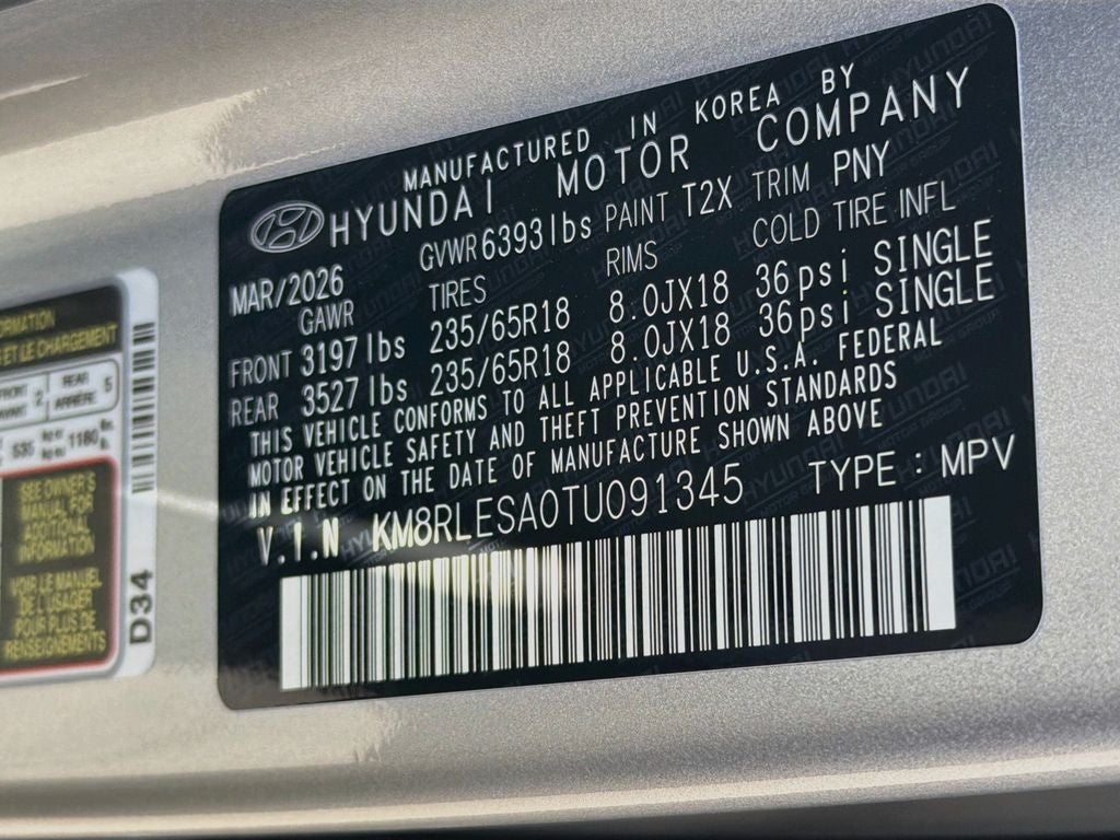 2026 Hyundai PALISADE HYBRID SEL 7P