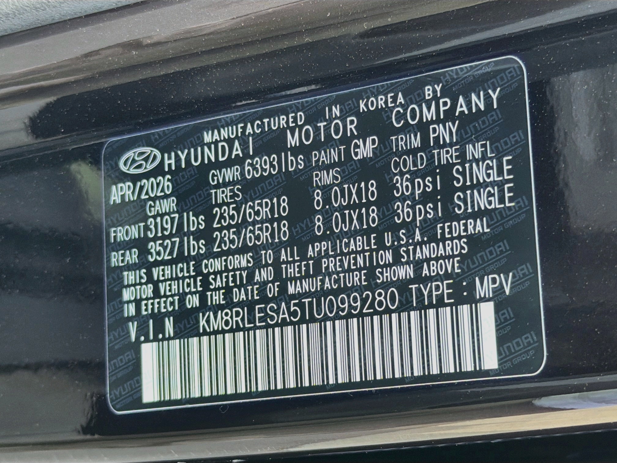 2026 Hyundai PALISADE HYBRID SEL 7P