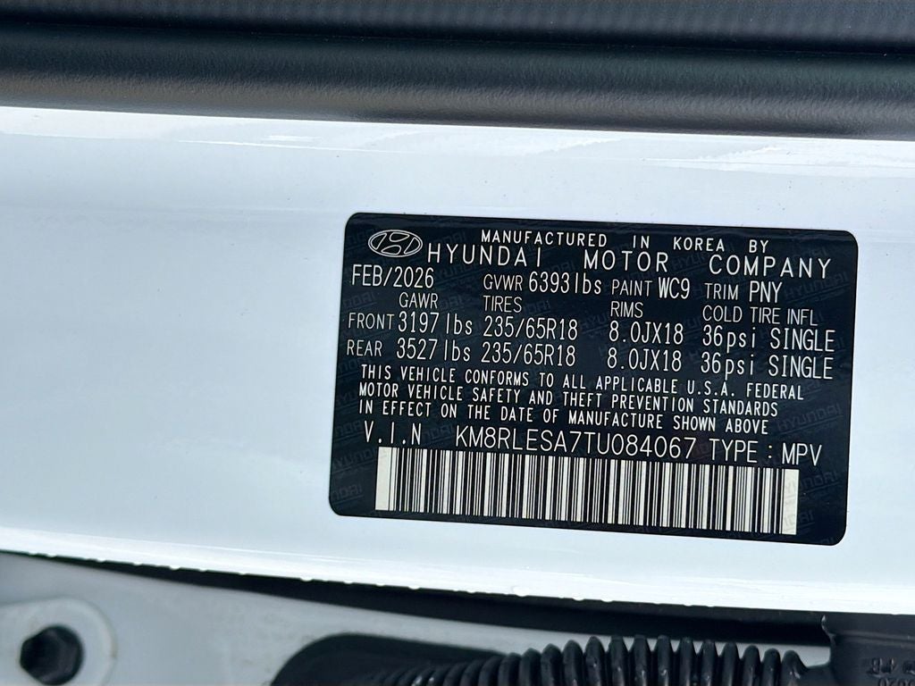 2026 Hyundai PALISADE HYBRID SEL 7P