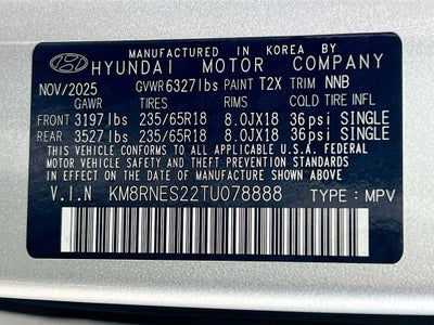 2026 Hyundai PALISADE SEL Premium 8 Passenger