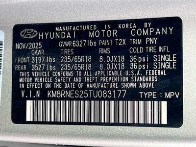 2026 Hyundai PALISADE SEL Premium 8 Passenger