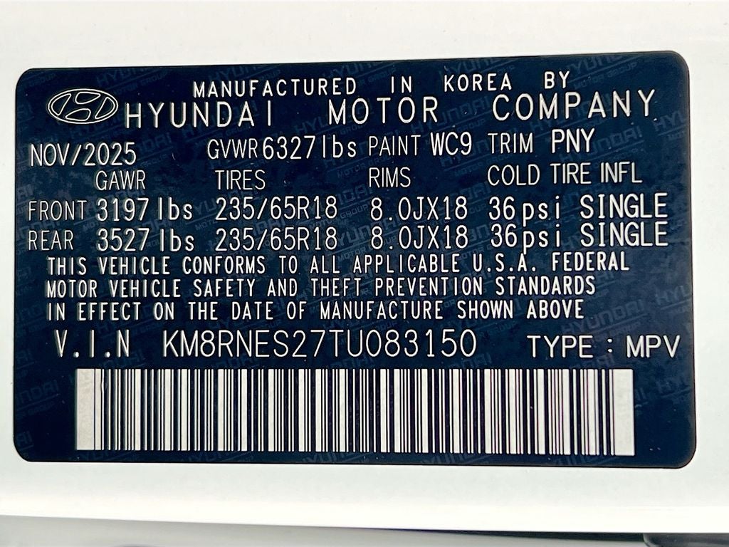 2026 Hyundai PALISADE SEL Premium 8 Passenger