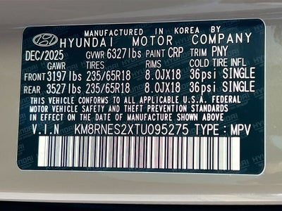 2026 Hyundai PALISADE SEL Premium 7 Passenger