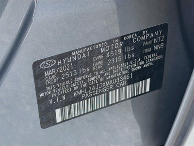 2021 Hyundai SONATA HYBRID Blue