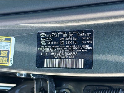 2026 Hyundai ELANTRA HYBRID Blue