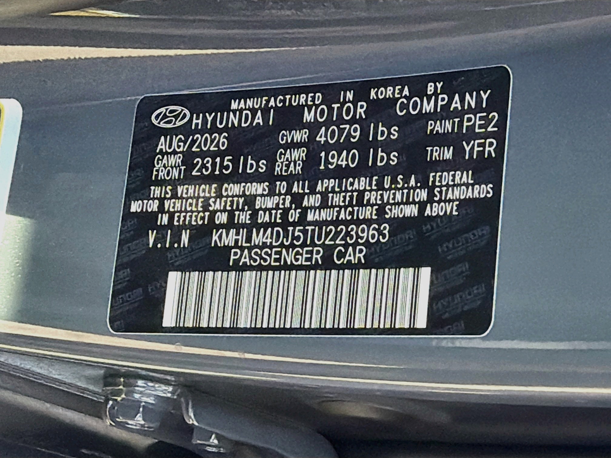 2026 Hyundai ELANTRA HYBRID Blue