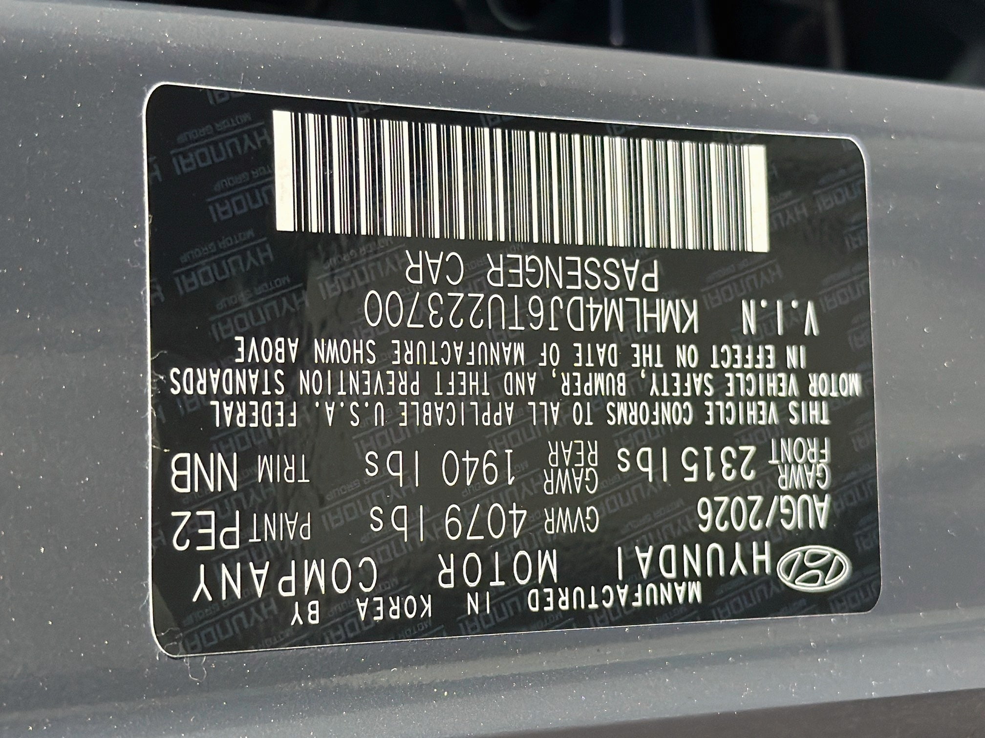 2026 Hyundai ELANTRA HYBRID Blue