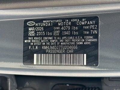 2026 Hyundai ELANTRA HYBRID Limited