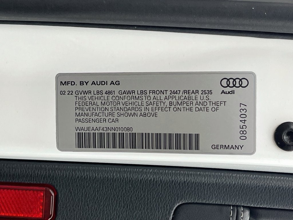 2022 Audi A4 45 S line Premium Plus quattro