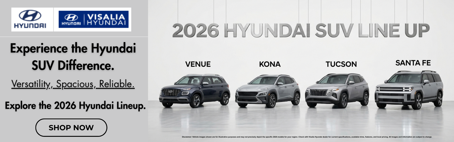 2026 Hyundai SUV Line Up